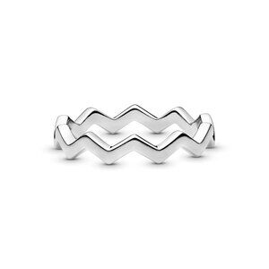 Pandora Sterling Silver Zigzag Ring, New Size 7
